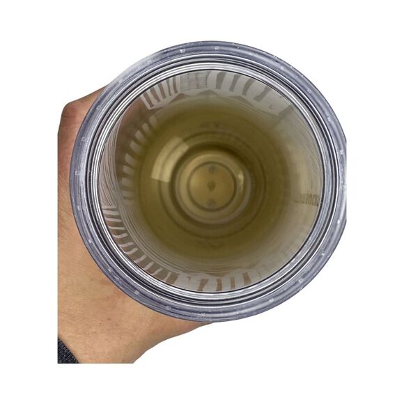 2014 Starbucks Aztec Pattern Cold Cup Coffee Tumbler Gold Silver 24oz Venti Size - Picture 6 of 6